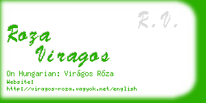 roza viragos business card